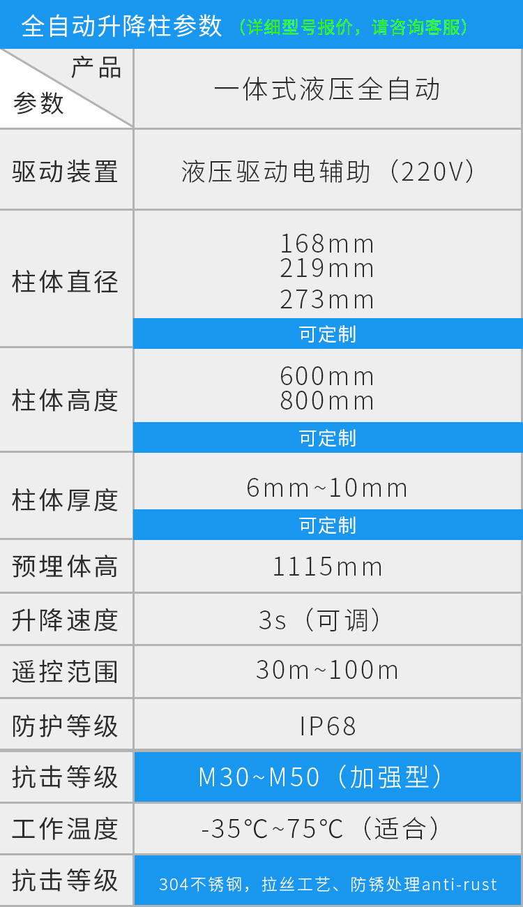 全自动一体式液压升降柱